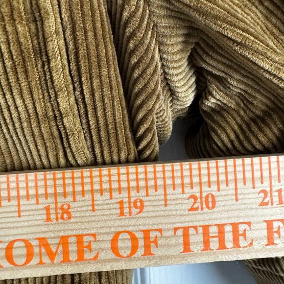 VTG Corduroy Jacket Coat 60s 70s Belted Quilted Pockets Men’s M Tan Retro Chore - Picture 12 of 14